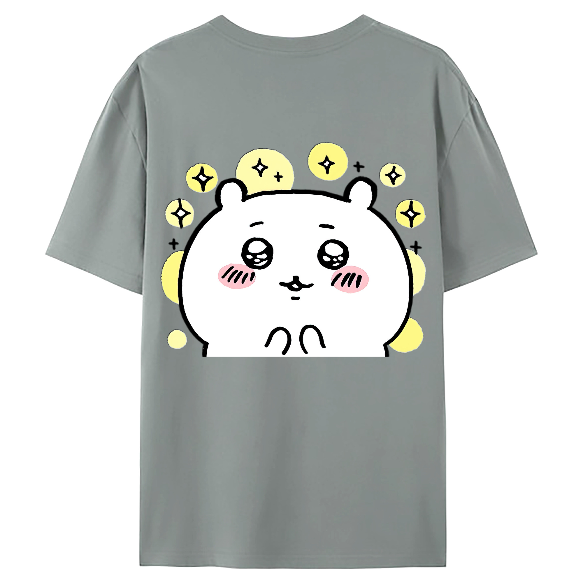 （画像用） ちいかわ ちいかわ Chii-kawa chiikawa 綿100％ メンズ半袖Tシャツ（バックプリント） 通気性